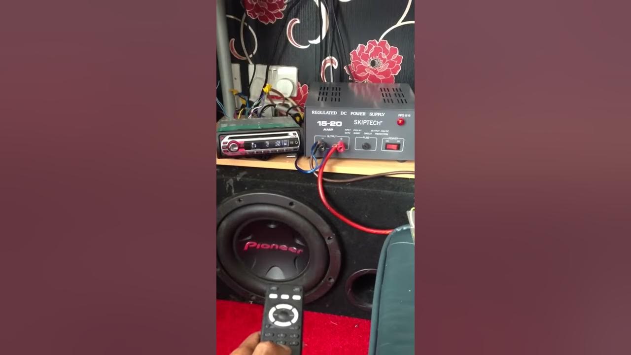 Car sterio system setup in house - YouTube