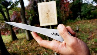 NO SPIN Knife Throwing Tutorial (In Super Slow Motion) 212 Meters