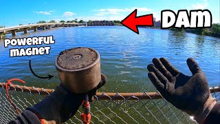 What Will I Find Below The Dam? (Magnet Fishing)