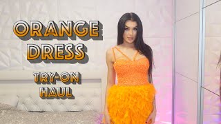 Trying On An Orange Dress Try-On Haul