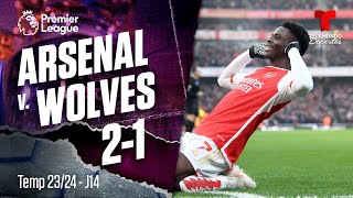 Highlights & Goles: Arsenal v. Wolverhampton 2-1 | Premier League | Telemundo Deportes