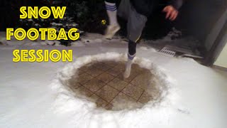 Night Snow Footbag | HackySack Session - Honza Weber