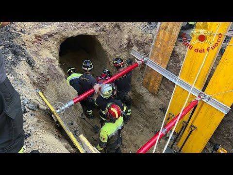 Suspected bank robber rescued in Rome after tunnel collapse