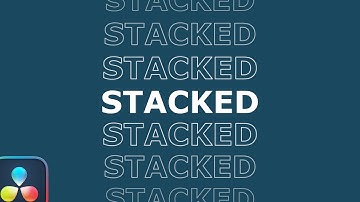 EASY Stacked Repeating Text Effect in DaVinci Resolve | Title Animation Tutorial for Beginners