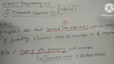 cs3251 - programming in C | important questions | unit wise | anna university | latest |july 2024