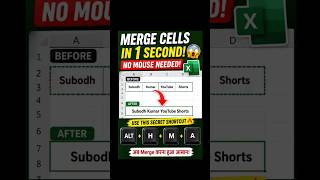 Don't Repeat Extra Step-Use Shortcut #excel #spreadsheet #exceltips #exceltricks @SubodhEdutech