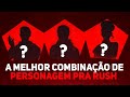 A MELHOR COMBINAÇÃO DE PERSONAGENS PRA RUSH? NATIVIDADE FREE FIRE