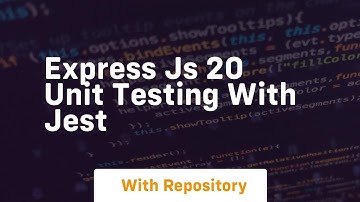 express js 20 unit testing with jest