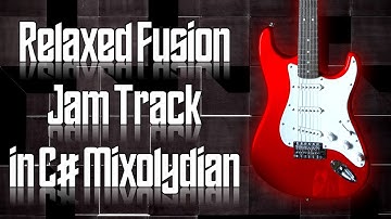 Relaxed Fusion Jam Track in C# Mixolydian 🎸 Guitar Backing Track