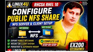 NFS Server & Client | Complete Lab | EX200 Step-by-Step Latest 2026 RHCSA LAB#21 NFS Server & Client | Complete Lab | EX200 Step-by-Step Latest 2026 RHCSA LAB#21