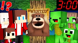 Scary FREDDY FAZBEAR.EXE is WANTED by JJ and Mikey Family At Night - in Minecraft Maizen!
