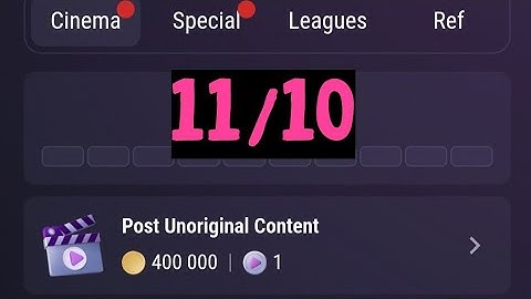 Post Unoriginal Content  11 October Tap Swap Watch Daily Video Code  | Tapswap New Code Today?  .