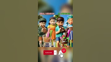 Squid Game AI Korean Snack ASMR:What do you thing of AI version? #shorts #squidgame #asmr