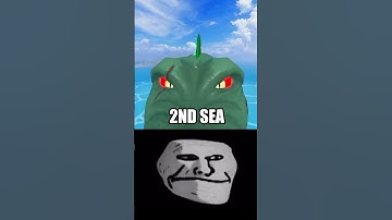 Thumbnail of SEA BEAST in 2ND SEA vs 3RD SEA 🐲🔥 (Blox Fruits) TROLL FACE #shorts
