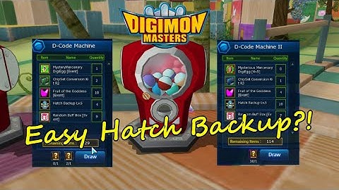 【Digimon Masters】D-Code Machines | Hatch Backup lvl 5