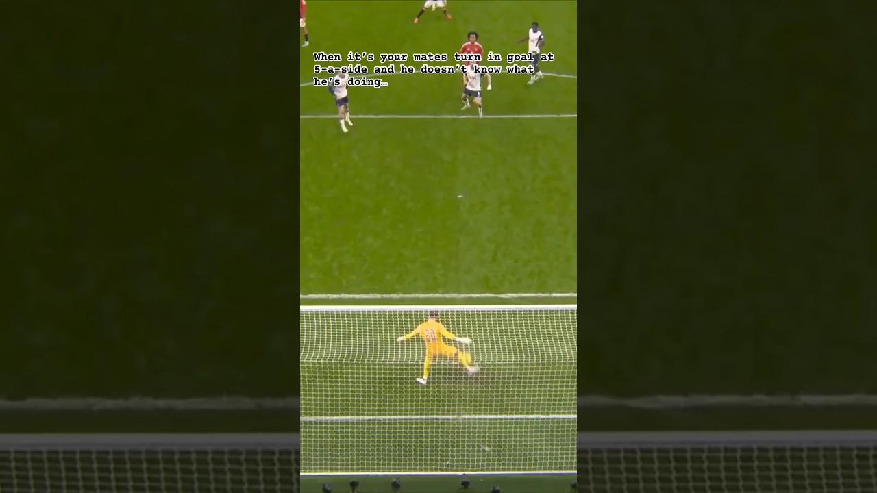 Spurs player Fraser Forster with the most 5-a-side save with his feet you’ll ever see 