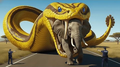 Heroic Rescue Team Saves Innocent Mother Elephant from Giant Python Attack