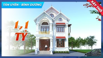 Ấn Tượng Mẫu Biệt Thự 2 Tầng Tân Cổ Điển Xây Thô 1,1 TỶ Tại Thị Xã Tân Uyên Tỉnh Bình Dương