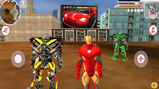 Süper Kahraman Demir Adam Oyunu - Amazing Iron Rope Hero Robot in Vegas City #41 - Android Gameplay screenshot 4