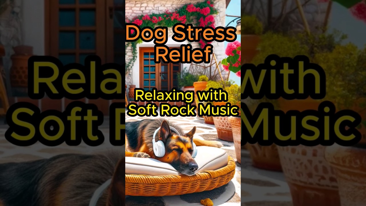 Dog Stress Relief🐶 Soft Rock Music и Ocean Waves ASMR🎧