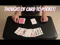 Thought Of Card To Pocket! - Super Amazing Card Trick Performance/Tutorial