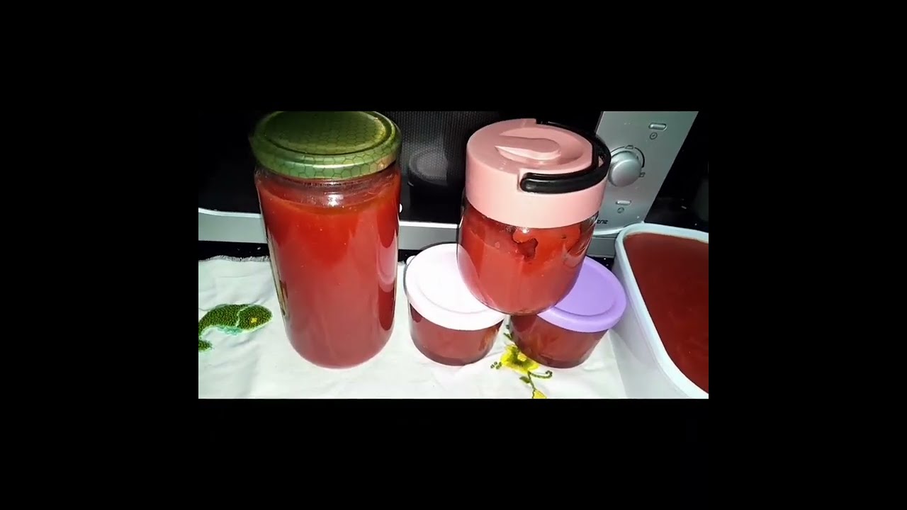 اسهل صلصة مركزة بدون مواد حافظة تجربة ناجحة#جلابة_مغربية #خياطة 