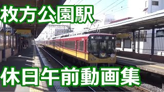 【休日昼間の日常姿】京阪電車 枚方公園駅 動画集【8000系洛楽・6000系・5000系・・・】