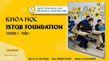  ISTQB foundation chương 2 phần 1