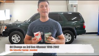 Video on changing the oil in your 4runner or tacoma (3.4l v6). i
recommend ordering supplies, they will be cheaper than auto parts
store. change t...