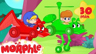 morphle vs orphle super car race cartoons for kids my magic pet morphle