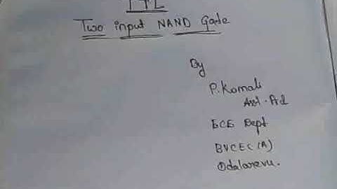 Two input TTL NAND gate