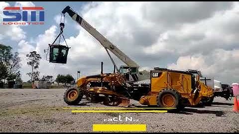 How to ship Motor Graders Caterpillar 140M by 40 Opentop Container?