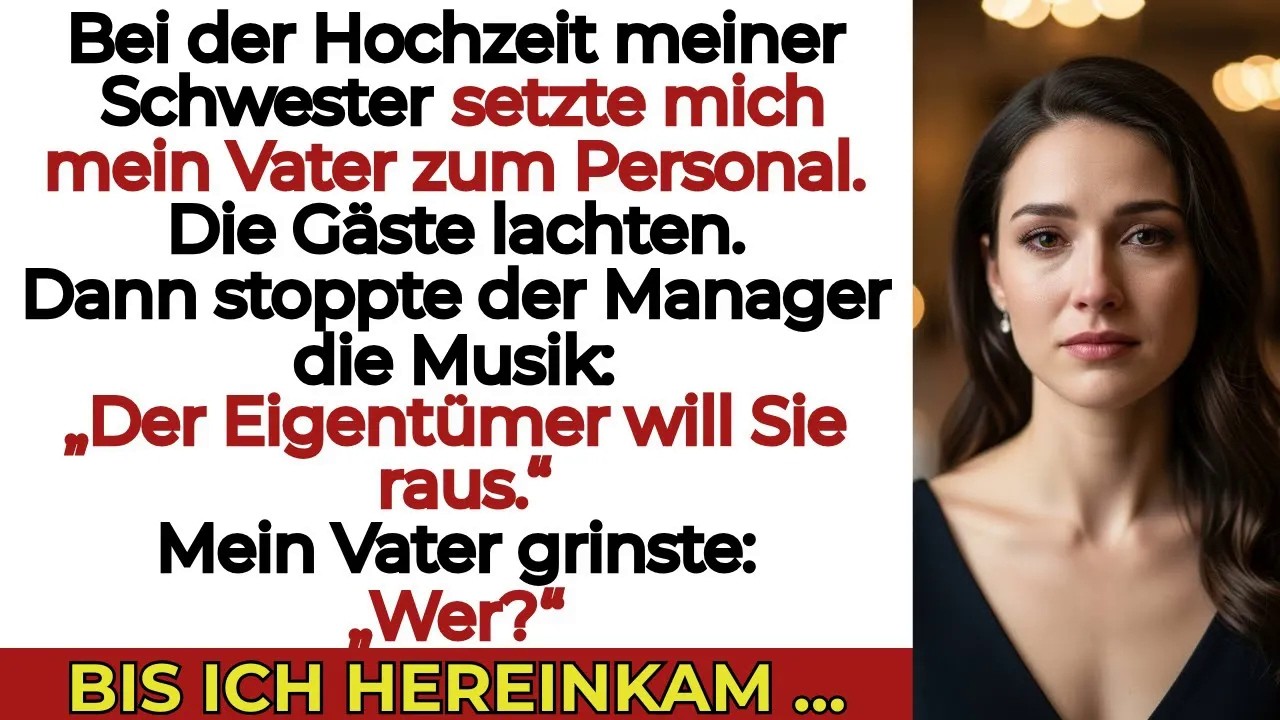 Meine Familie ließ mich bei der Hochzeit beim Personal sitzen… bis der Chef auftauchte