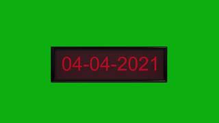 2021 To 2022 Date Animation In Digital Display - 1 Year Date Countdown Just 60 Seconds Green Screen