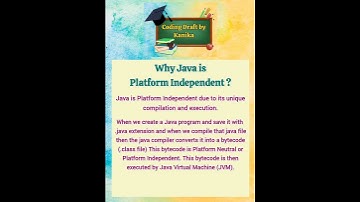 Why Java is Platform Independent? | Java Programming Tutorials for Beginners| Coding Draft by Kanika