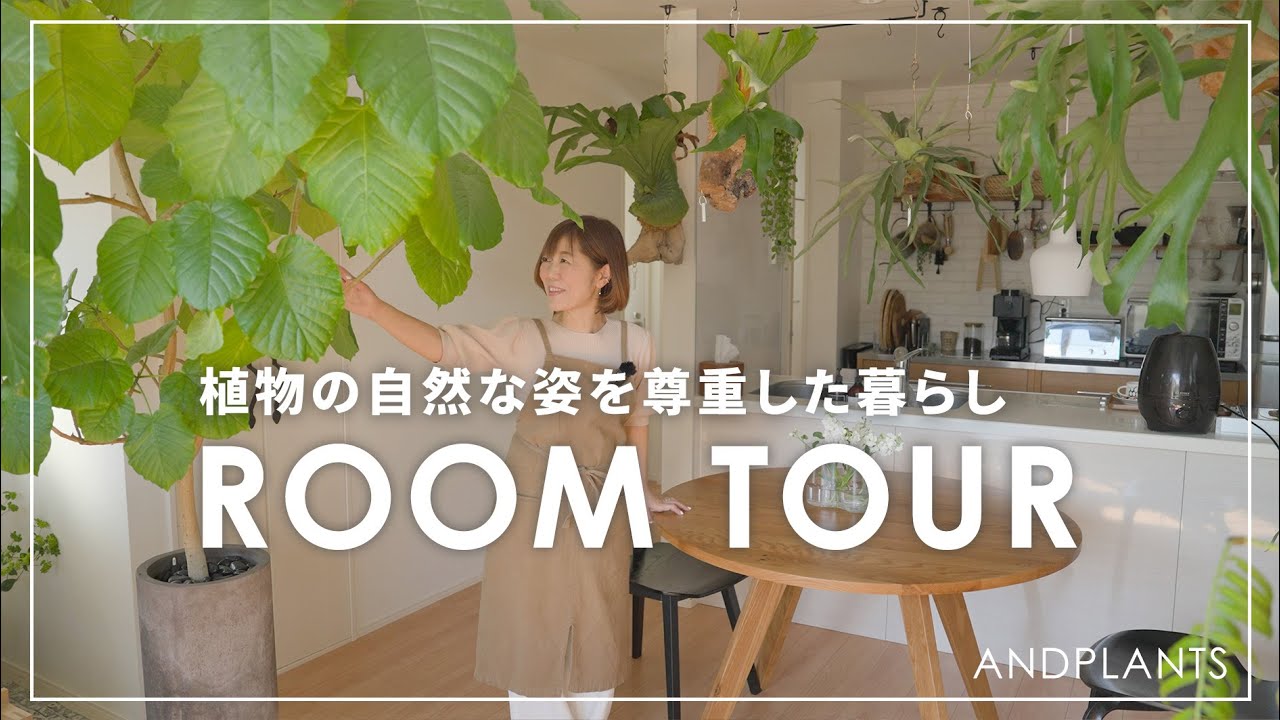 【植物に囲まれて】夫婦でつくる自然体な暮らし｜吊るして楽しむビカクシダ