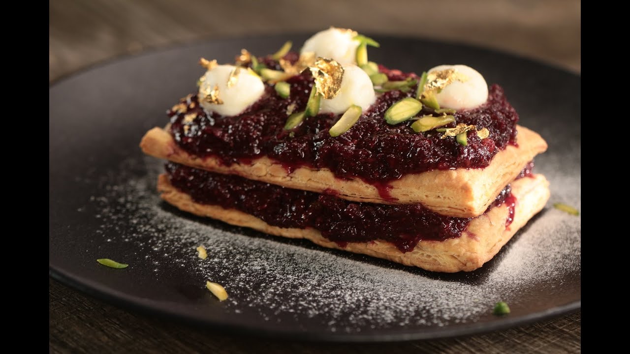 Beetroot Halwa Mille Feuille