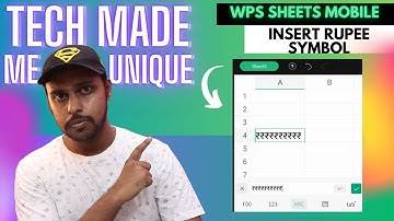 How to insert rupee symbol in wps spreadsheet mobile | insert rupee symbol in wps spreadsheet mobile