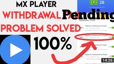 Mx player withdraw pending problem|MX player withdraw problem|how to withdraw money from MX player
