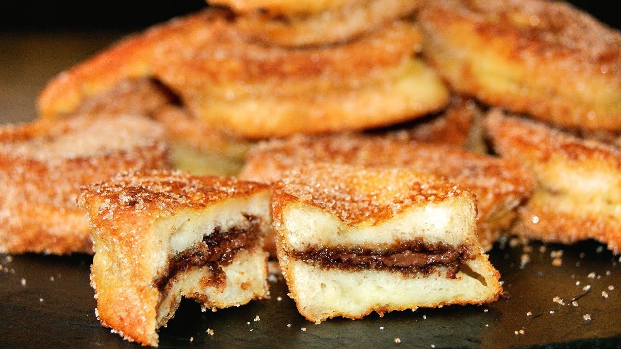 Torrijas rellenas de chocolate