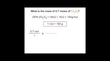 Moles to grams - Fe2O3 @science-bite-size
