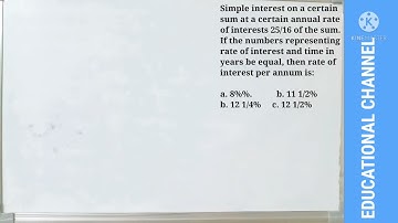 Simple interest on a certain sum at a certain annual rate of interest 25/16 of the sum. If the numbe