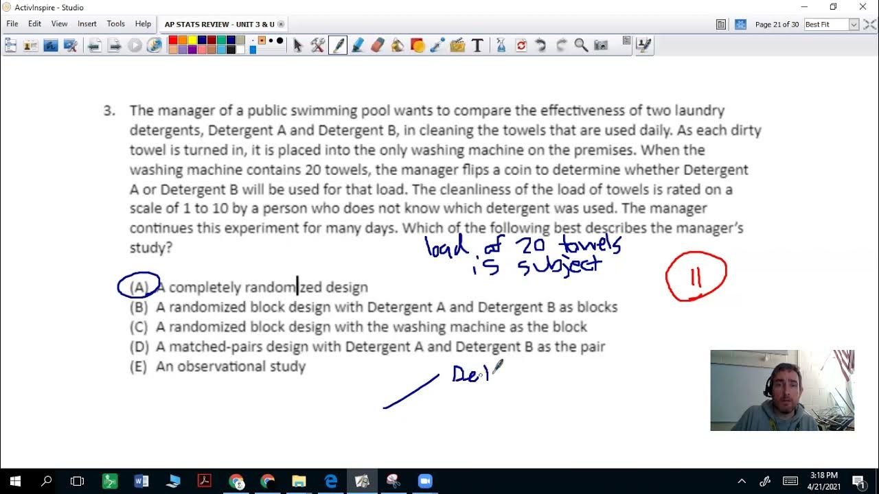 AP Statistics - Exam Review #3 - Multiple Choice - YouTube