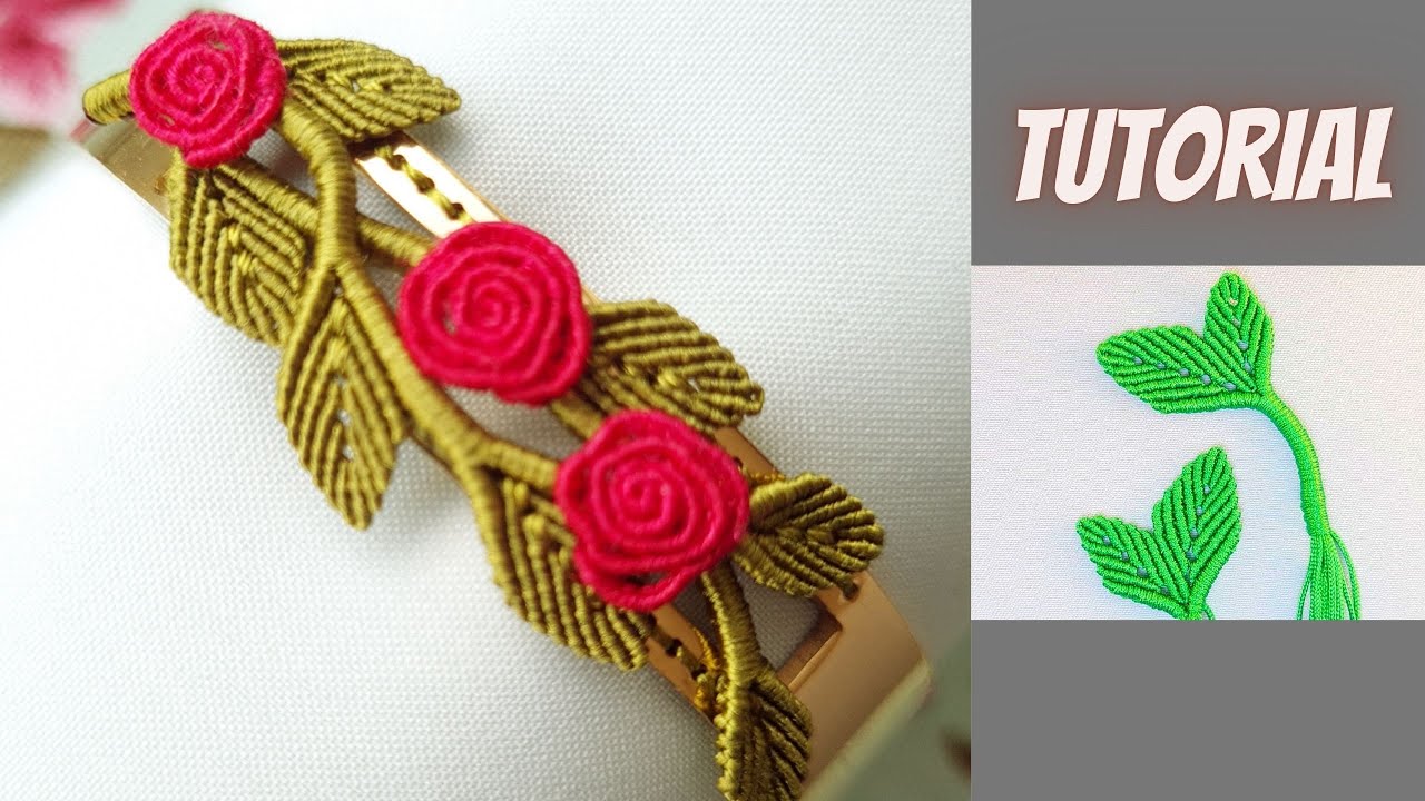 DIY micro macrame rose, Part II (leaves)