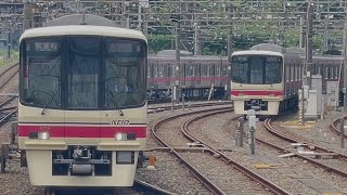 【4K高画質】【8714F  若葉台工場出場試運転（全重検）往路】京王8000系8714編成（日立GTO-VVVF搭載）が試運転幕で若葉台駅4番線に到着停車するシーン（試9113レ）2025.7.7