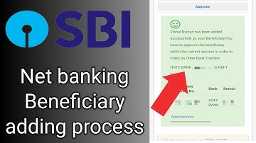 SBI net banking beneficiary add kaise kare | how to add beneficiary in net banking sbi