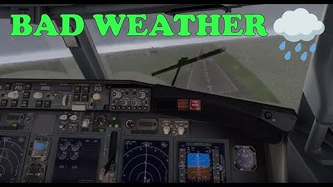 X-plane - Zibo B737 Bad weather approach - Brest, France.