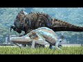 Max Indoraptor Gen 2 Vs Max Indominus Rex Gen 2 🌍 Jurassic World Evolution | Fight & Breakout (4K)