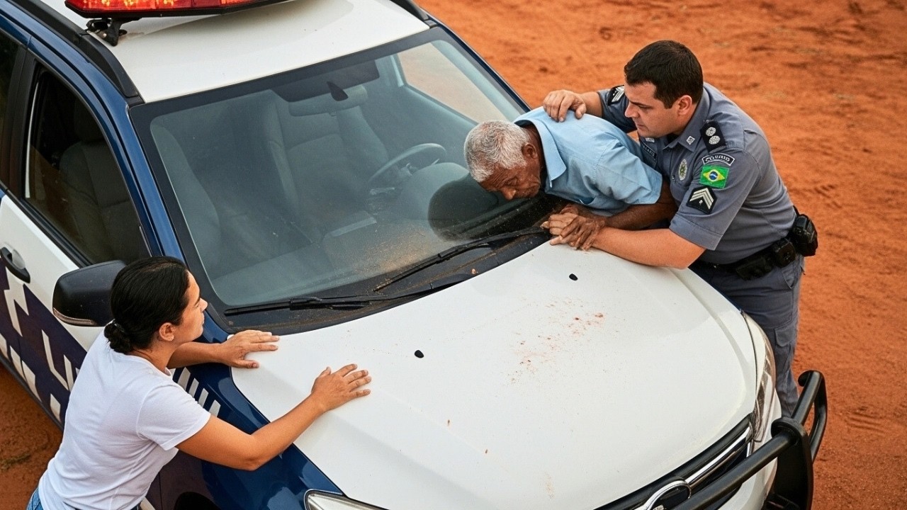 POLICIAL CORRUPTO AGRIDE IDOSO E PRENDE SUA FILHA — NÃO IMAGINAVA QUE ELA ERA TENENTE-CORONEL DO...