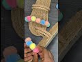 Making Beautiful pompom sandals #shorts